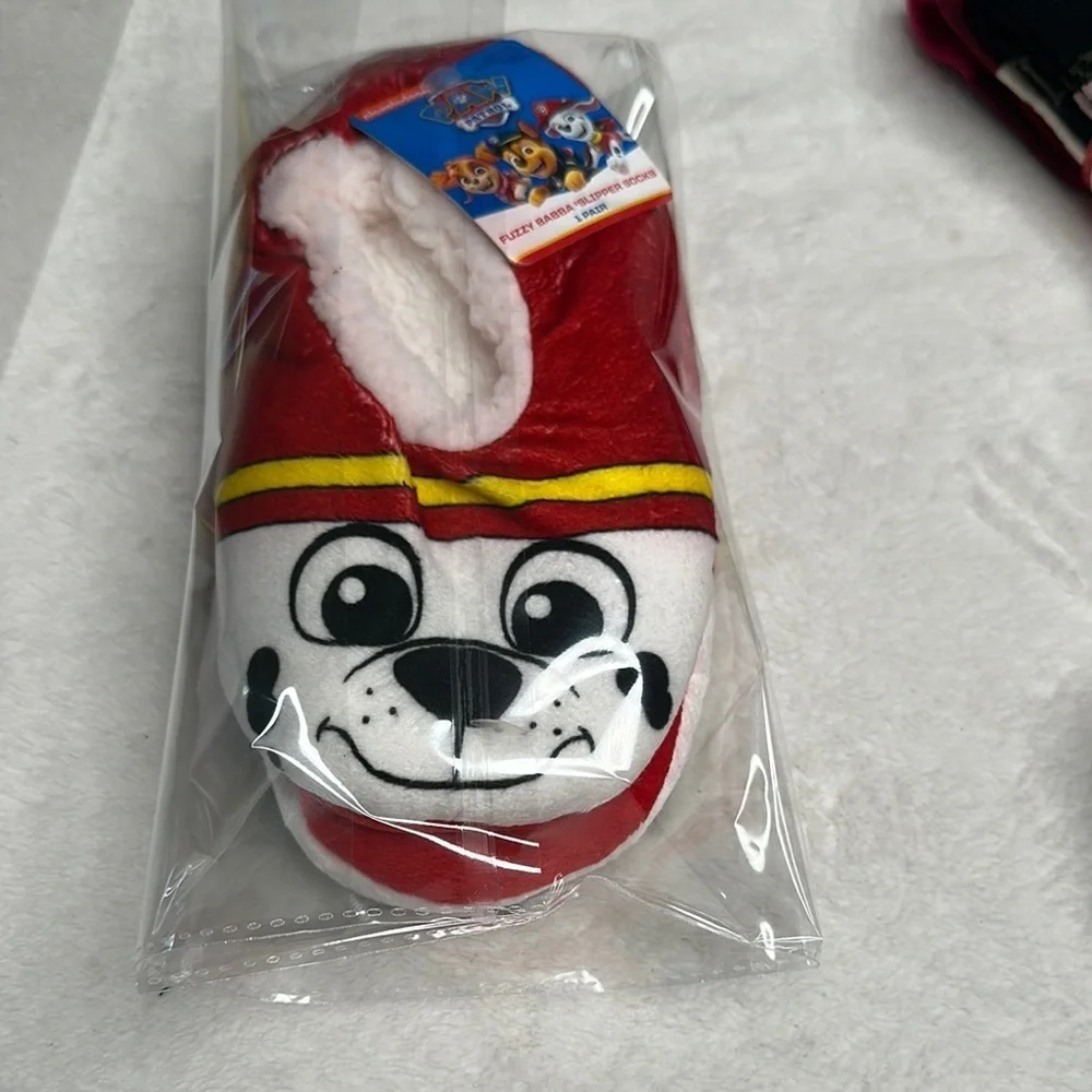 Paw Patrol Slipper Socks Slip Resistance Size Shoe 8-13 Size 4T-5T